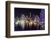 Brisbane Cityscape by Night-David Bostock-Framed Photographic Print