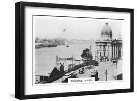 Brisbane River, Queensland, Australia, 1928-null-Framed Premium Giclee Print