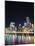 Brisbane Skyline at Night Reflected in Brisbane River, Brisbane, Queensland, Australia, Pacific-Matthew Williams-Ellis-Mounted Photographic Print