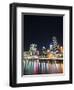 Brisbane Skyline at Night Reflected in Brisbane River, Brisbane, Queensland, Australia, Pacific-Matthew Williams-Ellis-Framed Photographic Print