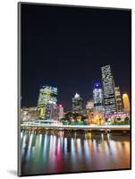 Brisbane Skyline at Night Reflected in Brisbane River, Brisbane, Queensland, Australia, Pacific-Matthew Williams-Ellis-Mounted Photographic Print