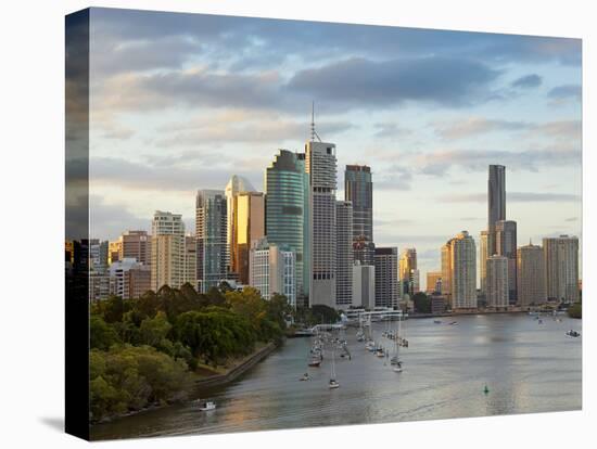 Brisbane Skyline, Queensland, Australia-Peter Adams-Stretched Canvas