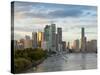 Brisbane Skyline, Queensland, Australia-Peter Adams-Stretched Canvas