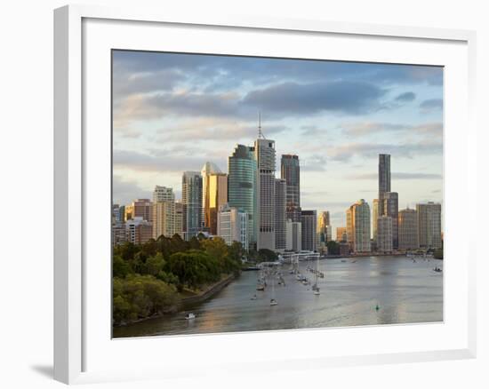 Brisbane Skyline, Queensland, Australia-Peter Adams-Framed Photographic Print