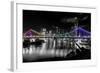 Brisbane Story Bridge by Night-David Bostock-Framed Photographic Print