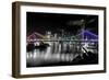 Brisbane Story Bridge by Night-David Bostock-Framed Photographic Print