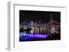 Brisbane Story Bridge by Night-David Bostock-Framed Photographic Print