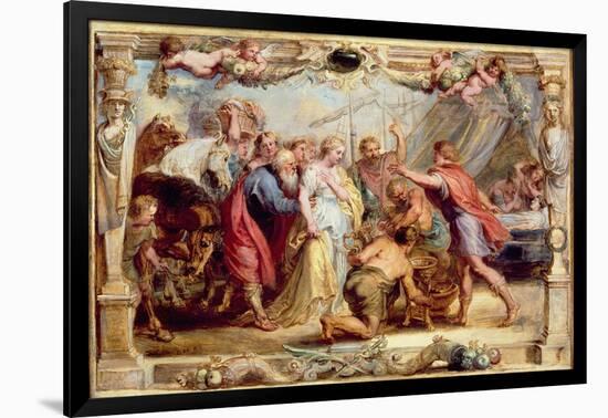 Briseis Given Back to Achilles, 1630/1631 (Oil on Panel)-Peter Paul Rubens-Framed Giclee Print