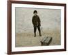 Briskeby Boy with Sledge, 1885-Erik Theodor Werenskiold-Framed Giclee Print