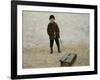 Briskeby Boy with Sledge, 1885-Erik Theodor Werenskiold-Framed Giclee Print