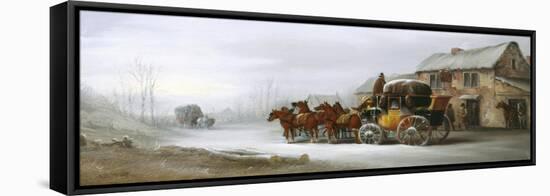 Bristol, Bath and London Coach-John Charles Maggs-Framed Stretched Canvas