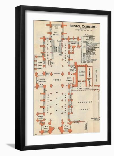 'Bristol Cathedral', c20th Century-John Bartholomew-Framed Giclee Print