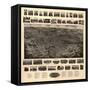 Bristol, Connecticut - Panoramic Map-Lantern Press-Framed Stretched Canvas