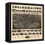 Bristol, Connecticut - Panoramic Map-Lantern Press-Framed Stretched Canvas