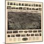 Bristol, Connecticut - Panoramic Map-Lantern Press-Mounted Art Print