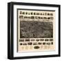 Bristol, Connecticut - Panoramic Map-Lantern Press-Framed Art Print