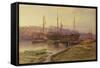 Bristol Docks, 1896-Arthur Wilde Parsons-Framed Stretched Canvas