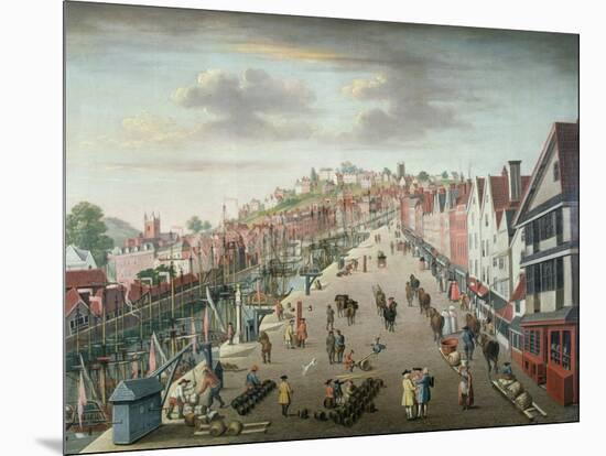Bristol Docks and Quay, C.1760-null-Mounted Giclee Print