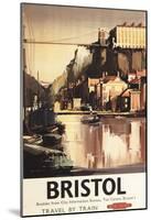 Bristol, England - Clifton Suspension Bridge And Boats British Rail Poster-null-Mounted Poster