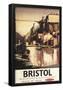 Bristol, England - Clifton Suspension Bridge And Boats British Rail Poster-null-Framed Poster