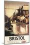 Bristol, England - Clifton Suspension Bridge and Boats British Rail Poster-Lantern Press-Mounted Art Print