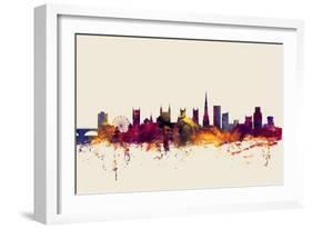 Bristol England Skyline-Michael Tompsett-Framed Art Print