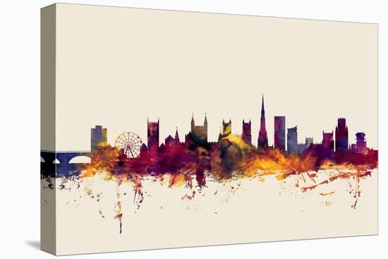 Bristol England Skyline-Michael Tompsett-Stretched Canvas