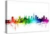 Bristol England Skyline-Michael Tompsett-Stretched Canvas