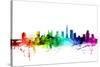 Bristol England Skyline-Michael Tompsett-Stretched Canvas