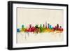 Bristol England Skyline-Michael Tompsett-Framed Art Print