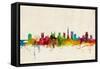 Bristol England Skyline-Michael Tompsett-Framed Stretched Canvas