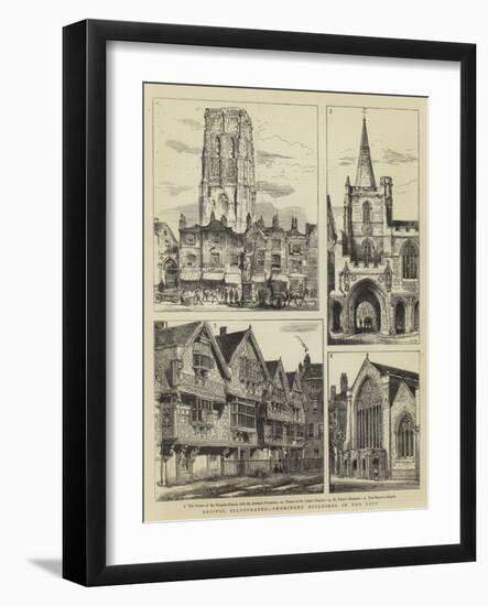 Bristol Illustrated, Prominent Buildings in the City-Henry William Brewer-Framed Giclee Print