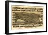 Bristol, Rhode Island - Panoramic Map-Lantern Press-Framed Art Print