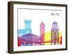 Bristol Skyline Pop-paulrommer-Framed Art Print