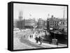 Bristol, Street, Sepia-null-Framed Stretched Canvas