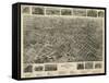 Bristol, Virginia - Panoramic Map-Lantern Press-Framed Stretched Canvas