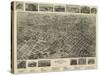 Bristol, Virginia - Panoramic Map-Lantern Press-Stretched Canvas