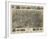 Bristol, Virginia - Panoramic Map-Lantern Press-Framed Art Print