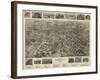 Bristol, Virginia - Panoramic Map-Lantern Press-Framed Art Print