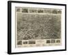 Bristol, Virginia - Panoramic Map-Lantern Press-Framed Art Print