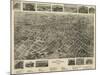 Bristol, Virginia - Panoramic Map-Lantern Press-Mounted Art Print