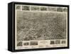 Bristol, Virginia - Panoramic Map-Lantern Press-Framed Stretched Canvas