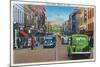 Bristol, Virginia - View of State Street and Bristol, Tennessee-Lantern Press-Mounted Art Print