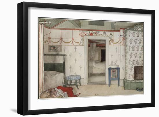 Brita's Forty Winks, from 'A Home' series, c.1895-Carl Larsson-Framed Giclee Print