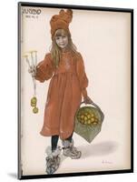 Brita with Candles and Apples-Carl Larsson-Mounted Photographic Print