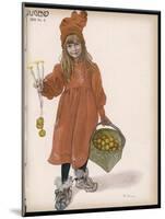 Brita with Candles and Apples-Carl Larsson-Mounted Photographic Print