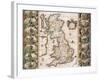 Britain as It Was Devided in the Tyme of the Englishe Saxons, 1616-John Speed-Framed Giclee Print