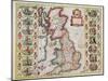 Britain As It Was Devided In The Tyme of the Englishe Saxons especially during their Heptarchy-John Speed-Mounted Giclee Print