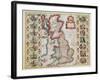 Britain As It Was Devided In The Tyme of the Englishe Saxons especially during their Heptarchy-John Speed-Framed Giclee Print