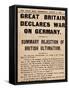 Britain Declares War on Germany, 1914 (1935)-null-Framed Stretched Canvas